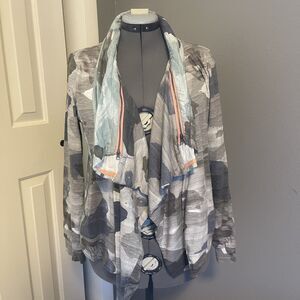 Mystree Camo Jacket | Size M | Zip Front Lightweight Streetwear Utility